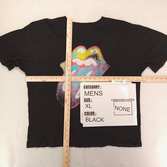 The Rolling Stones Band Crew Neck Short Sleeve T Shirt Mens Size XL Black - Picture 5 of 9